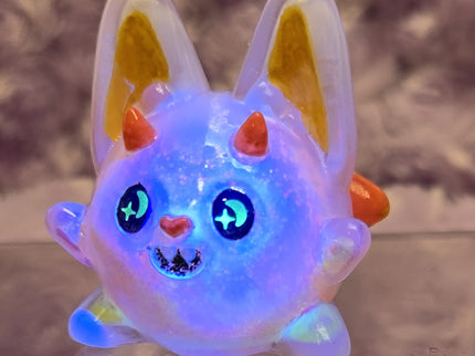 Sprinkle Bat - Milky Glow the mini Candy Corn Cat Bat
