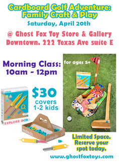 Morning Class: 10am -12pm, "Cardboard Golf Adventure"